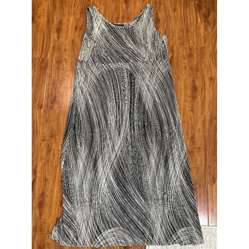 Vintage Connected Womens Dress Size 16 Midi Slinky Swirl Geometric 70s Hippie‎